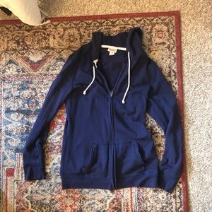 Mossimo blue zip up sweatshirt
